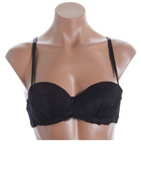 Rene Rofe Convertible Lace Push-Up Bra, Black, 34A